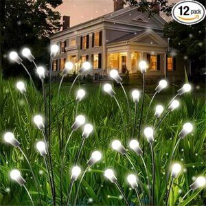 4 Pack Total 32 LED Solar Garden Lights Fairy Outdoor - Solar Firefly